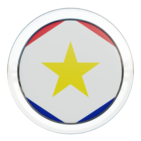 Saba Flag  3D Icon