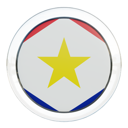 Saba Flag  3D Icon