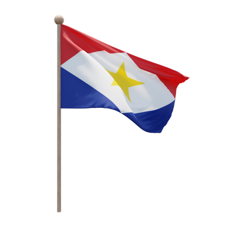 Saba Flagpole 3D Icon