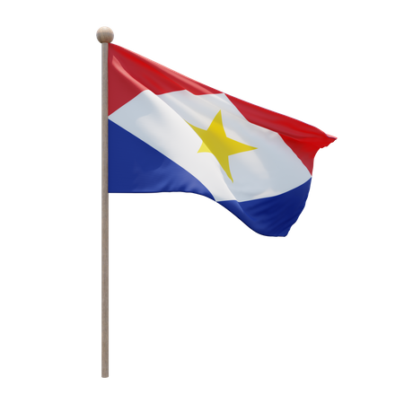 Mastro de bandeira saba  3D Flag