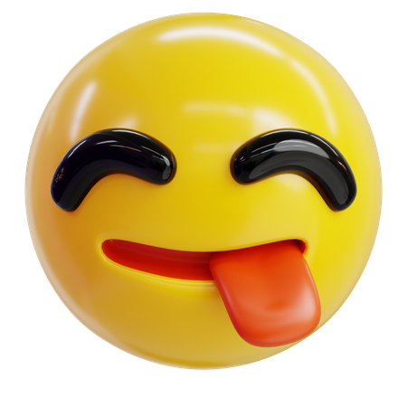 Sabbernde Zunge Emoji  3D Icon