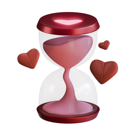 Sablier du temps d'amour  3D Icon