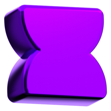 Forme abstraite de sablier  3D Icon