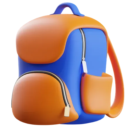 Sac à dos d'école  3D Illustration