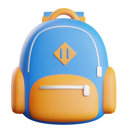 Sac à dos d'école  3D Illustration