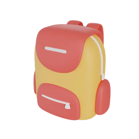 Sac à dos d'école  3D Illustration