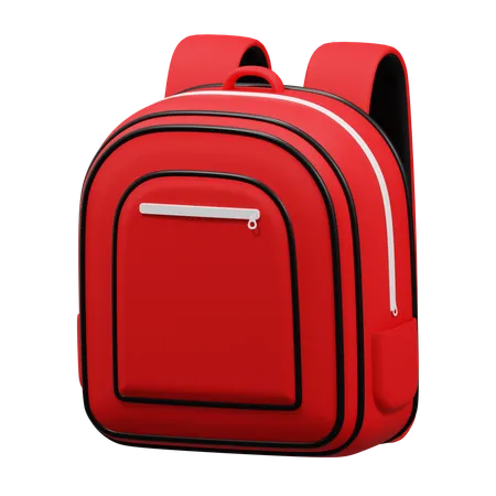 Sac à dos ergonomique rouge  3D Icon