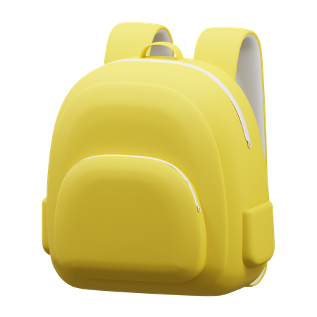 Sac à dos jaune  3D Icon