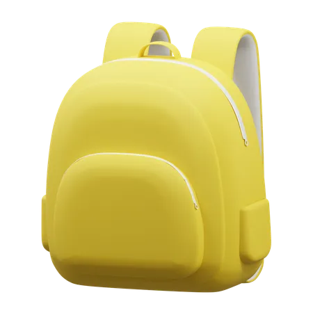 Sac à dos jaune  3D Icon