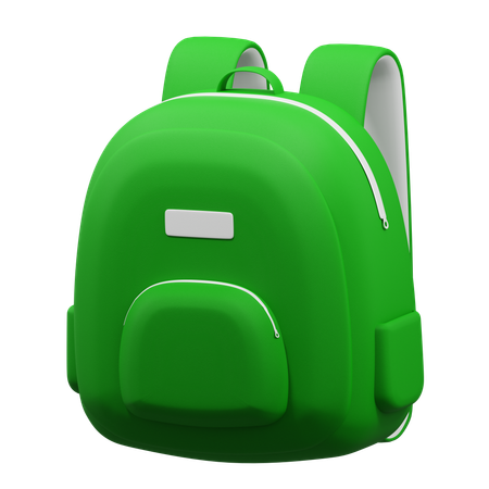 Sac à dos vert  3D Icon