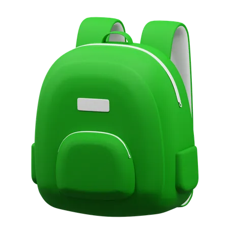 Sac à dos vert  3D Icon