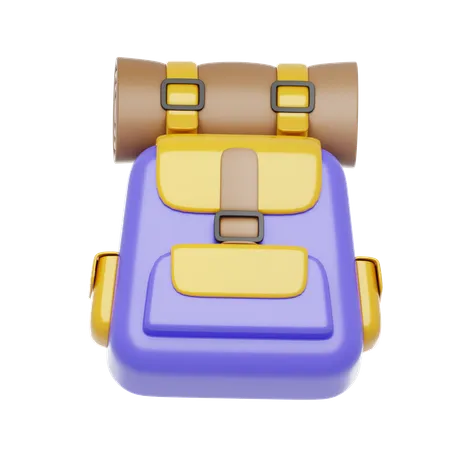 Sac à dos violet  3D Icon