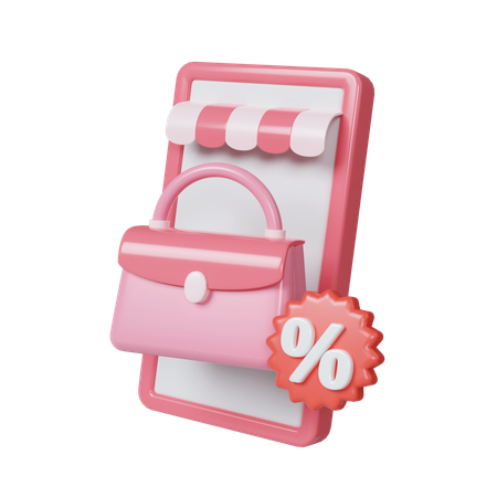 Sac en Soldes  3D Icon