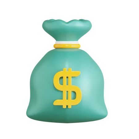 Sac de dollars  3D Icon