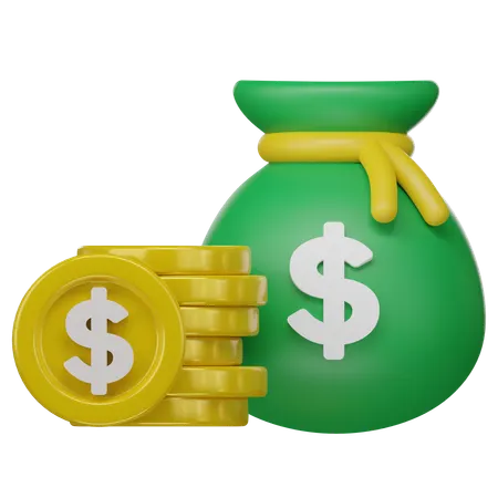 Sac d'argent  3D Icon
