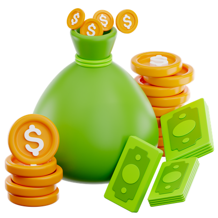 Sac d'argent  3D Icon