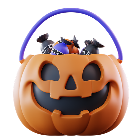 Sac de bonbons d'Halloween  3D Icon