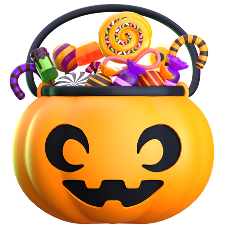 Sac de bonbons d'Halloween  3D Icon