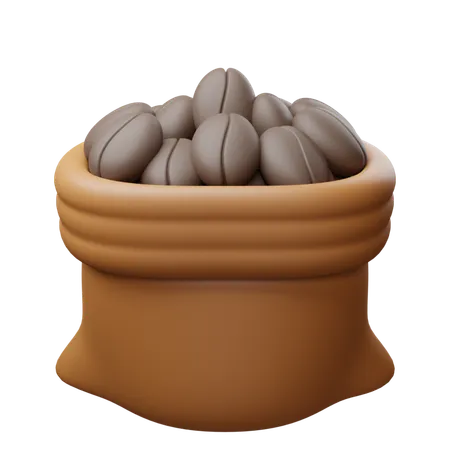 Sac de café  3D Icon