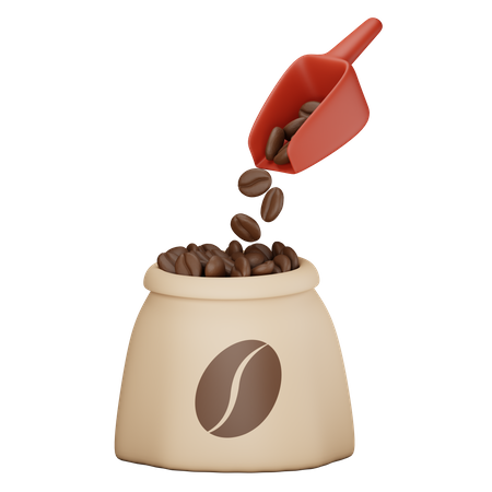 Sac de café  3D Icon