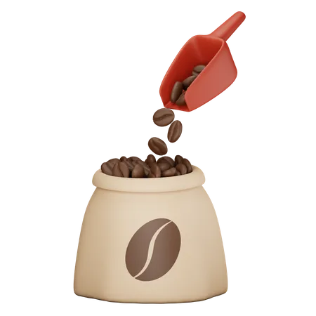 Sac de café  3D Icon