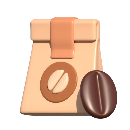 Sac de café  3D Icon