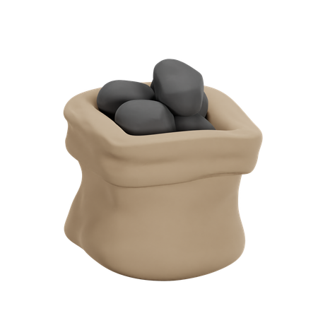 Sac de charbon  3D Icon