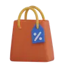 sac à provisions avec étiquette