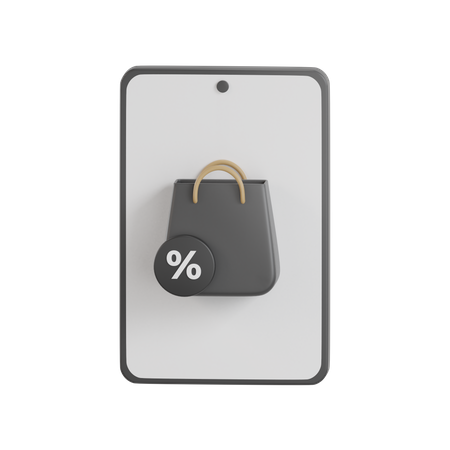 Sac de courses en ligne  3D Icon