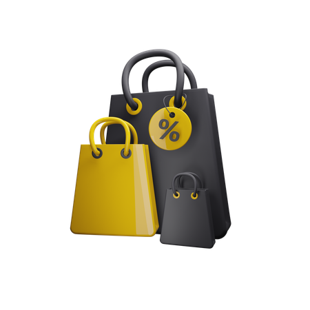 Vente de sacs à provisions  3D Icon