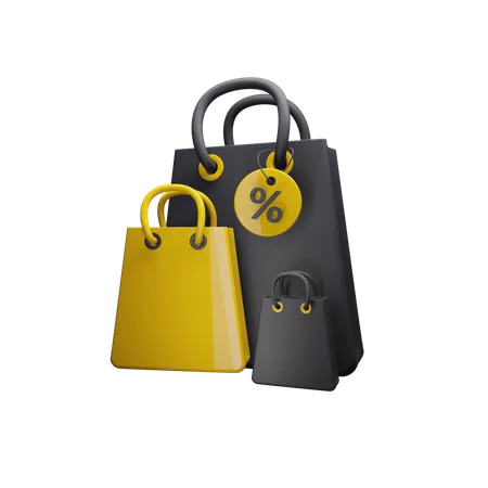 Vente de sacs à provisions  3D Icon