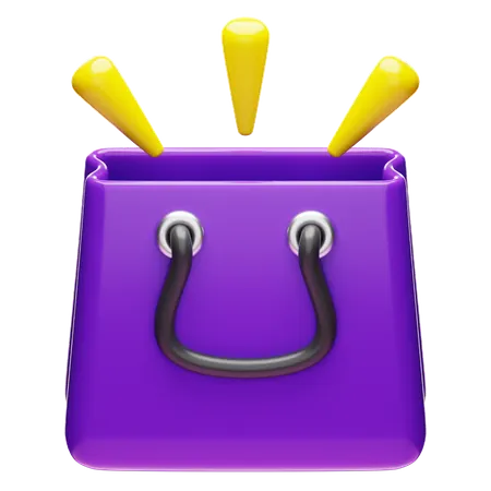 Sac à provisions vide  3D Icon