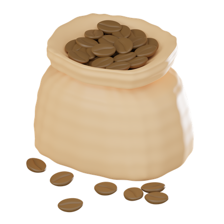 Sac de grains de café  3D Icon