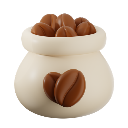 Sac de grains de café  3D Icon