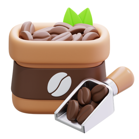 Sac de grains de café  3D Icon