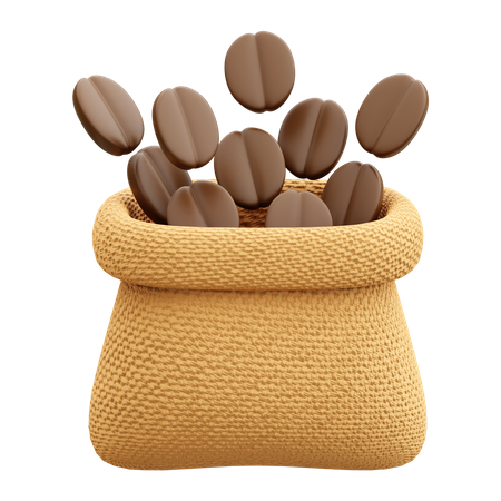 Sac de grains de café  3D Icon