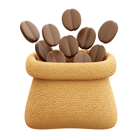 Sac de grains de café  3D Icon