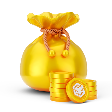 Sac à monnaie binance  3D Icon