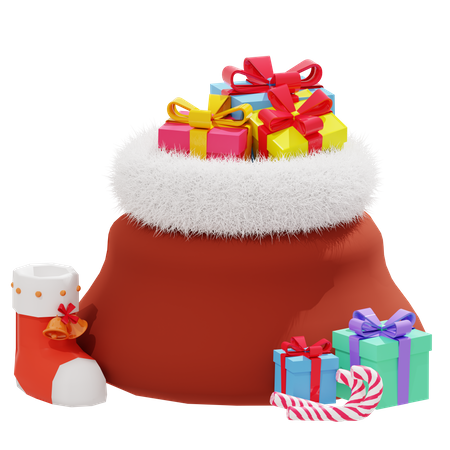 Sac de Noël  3D Icon