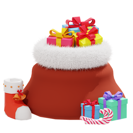 Sac de Noël  3D Icon