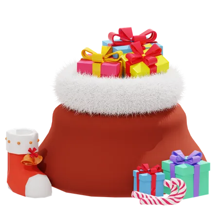 Sac de Noël  3D Icon