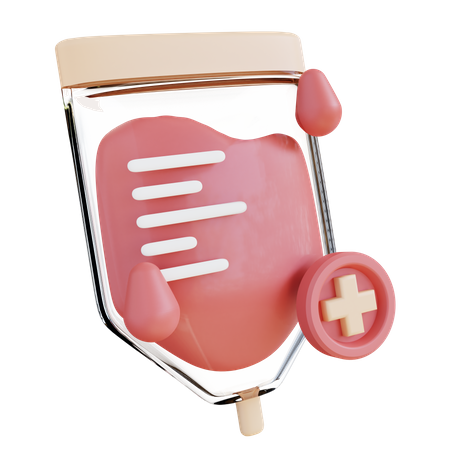 Poche de perfusion de sang  3D Icon