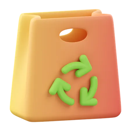 Sac recyclable  3D Icon