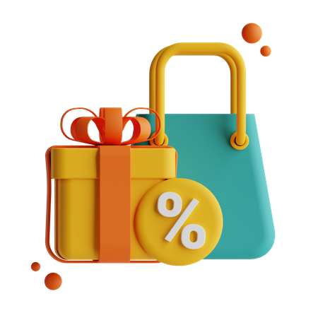 Sac de courses  3D Icon