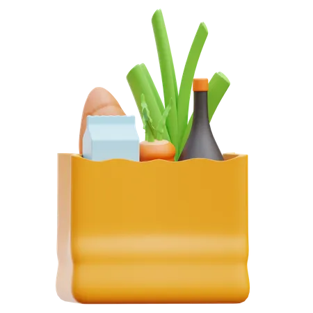 Sac de courses  3D Illustration