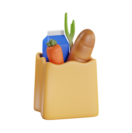 Sac de courses  3D Icon