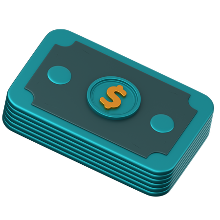 Sac de dollars  3D Icon