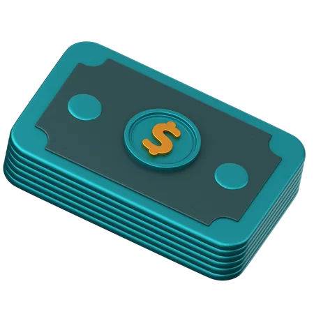 Sac de dollars  3D Icon