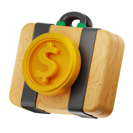 Sac à dollars  3D Icon