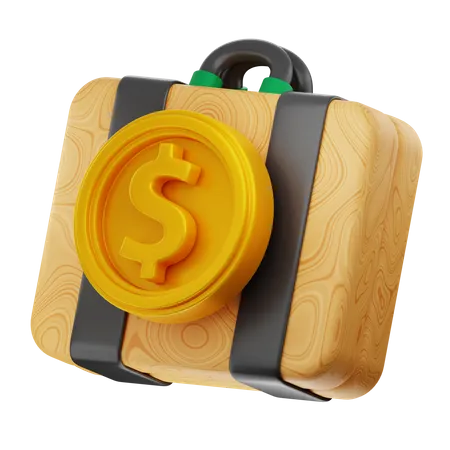 Sac à dollars  3D Icon